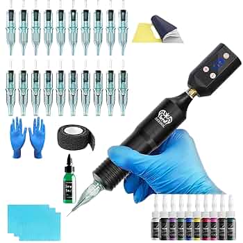 ワームホール タトゥーキット ワイヤレス タトゥーガンキット Amazon.com: Wormhole Tattoo Kit Tattoo Gun Kit Tattoo